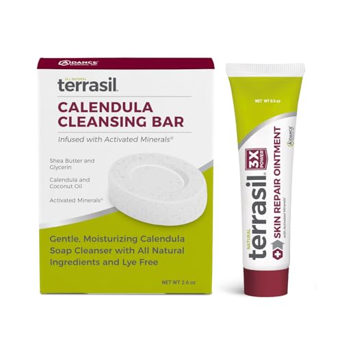 Terrasil Healing Salve & Calendula Soap - Supports Skin Repair, Soothes Irritation - 0.5oz Tube