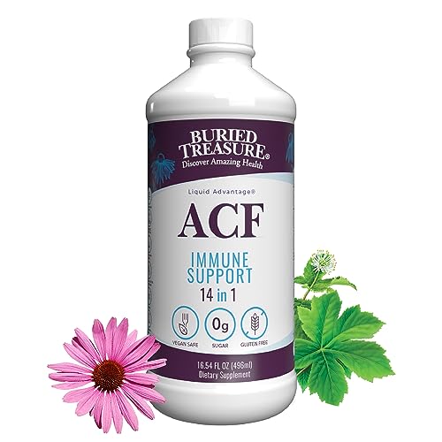 Buried Treasure ACF Immune Support - Herbal Blend with Vitamin C, Zinc, Elderberry - 16 oz