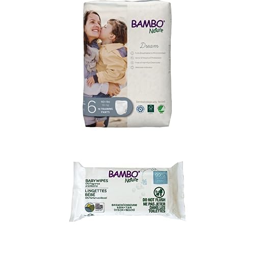 Bambo Nature Training Pants - Super Absorbent, 100% Plant-Based, Aloe Moisturizing - Size 6