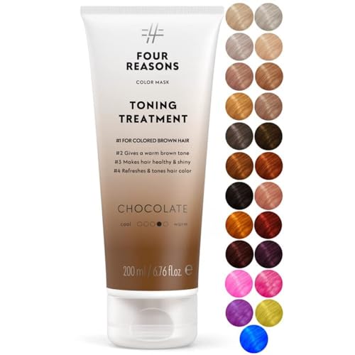 Four Reasons Color Mask - Nourishing Chocolate Toning Treatment, Vegan & Cruelty-Free - 6.76 fl oz