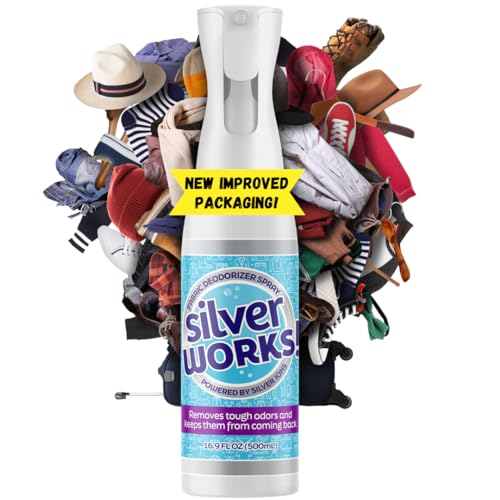 SilverWorks! Fabric Deodorizer Spray - Neutralizes Odors, Non-Toxic Formula - 16.9oz