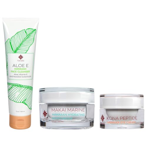 Hanalei Skin Care Set - Vegan, Cruelty-Free, Hydrating Botanicals for All Skin Types - 3pc