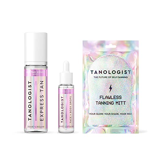 Tanologist Complete Kit - Quick-Drying Self Tanner, Dermatologist Tested, Vegan - 200ml