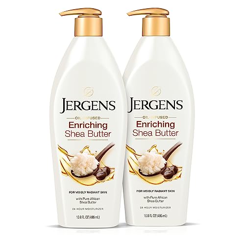 Jergens Body Lotion - Revives Dull Skin, Deeply Conditions with African Shea Butter - 16.8 oz, 2 pk