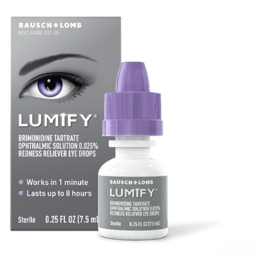 LUMIFY Eye Drops - Redness Relief in 1 Minute, No Dyes, Doctor Recommended - 0.25oz