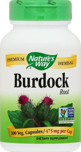 Nature's Way Burdock Root Herbal Supplement - Joint Support, Non-GMO, Vegan - 100 Capsules