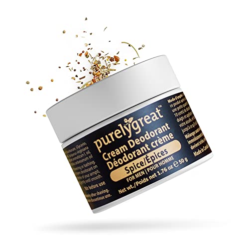 Purelygreat Men's Deodorant - Long-Lasting, Aluminum-Free, EWG Verified, Exotic Spice - 50g