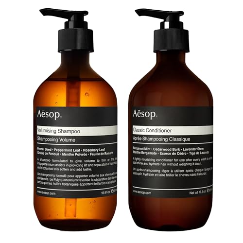 Aesop Volumizing Shampoo & Classic Conditioner Set - Boost Volume, Hydration, 16.9oz + 17.5oz