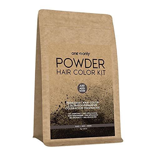 One 'n Only Hair Dye Kit - 100% Gray Coverage, Vegan, Ammonia-Free - Black, Single Application