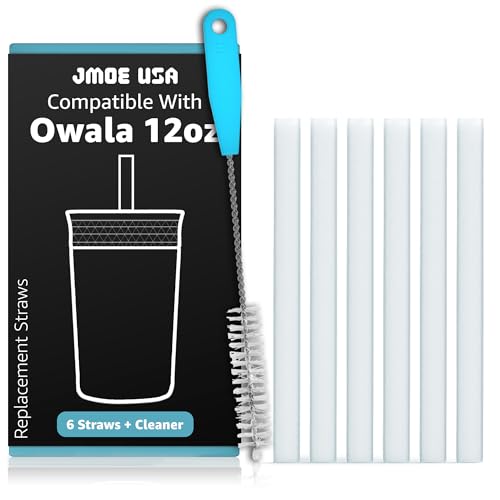 Jmoe USA Replacement Straws for Owala 12oz Kid Cup - BPA-Free, Durable, Reusable - 6-Pack