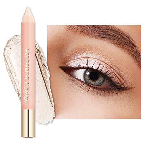 Oulac Glitter Eye Shadow Pencil - Waterproof, Blendable, Vegan - Shimmering Vanilla 3.8g