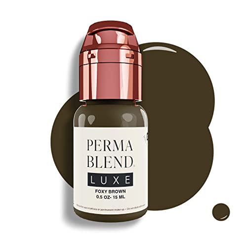 Perma Blend Luxe Lip & Cheek Stain - Deep Color, Vegan & Cruelty-Free - Foxy Brown, 0.5 oz