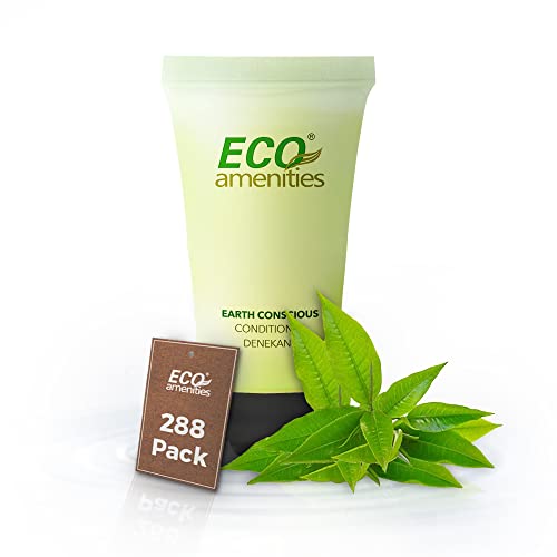 ECO Amenities Travel Conditioner - Natural, Biodegradable, Green Tea Scent - 288 Pack, 0.75oz