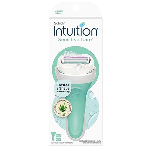 Schick Intuition Razor for Women - Moisturizing Aloe, Gentle for Sensitive Skin - 1 Razor, 2 Blades