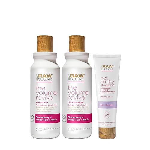Raw Sugar Hair Care Set - Revitalizing Volume, Cruelty Free, Vegan - 18 Fl. Oz Each