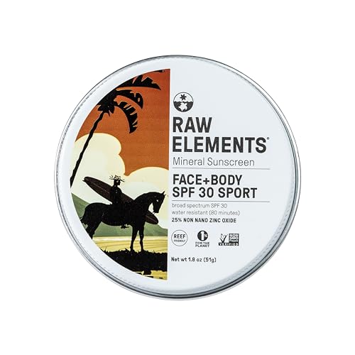 Raw Elements Mike Fields SPF 30 Sunscreen - Broad-Spectrum, Reef-Friendly, Water-Resistant - 1.8oz