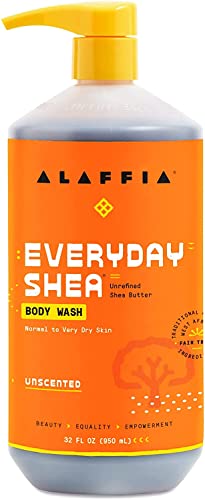 Alaffia EveryDay Shea Body Wash - Moisturizing Cleanser with Fair Trade Shea Butter, 32 fl oz