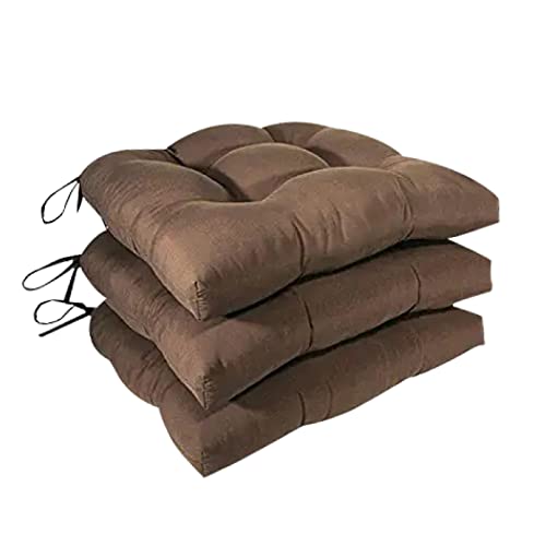 Arlee Chair Cushion - Fluffy Comfort, Durable Design, Easy to Clean - 16"x16", Brown, 4 Count