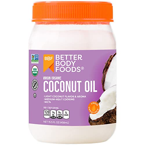 BetterBody Foods Organic Virgin Coconut Oil - Energy Boost, Hair & Skin Moisturizer - 15.5 Fl Oz