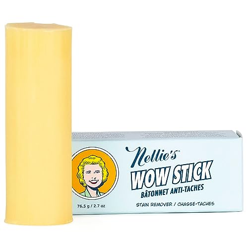 Nellie's Wow Stick Stain Remover - Powerful Plant-Based Formula for Tough Stains - 2.7oz