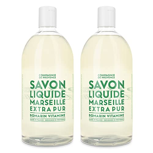 Compagnie de Provence Liquid Hand Soap - Revitalizing Rosemary, Natural Oils - 67.6 Fl Oz
