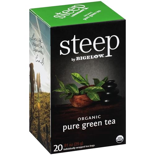 steep Organic Green Tea - Antioxidant-Rich, Individually Wrapped, USDA Organic - 120 Tea Bags