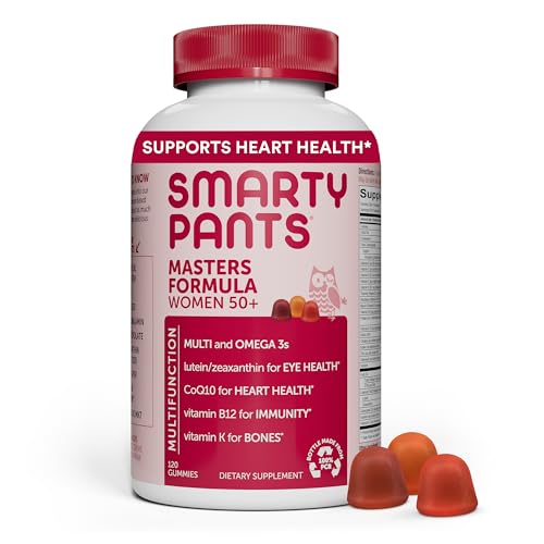 SmartyPants Gummy Multivitamin for Women 50+ - 23 Nutrients, Clean Label Tested - 120 Count