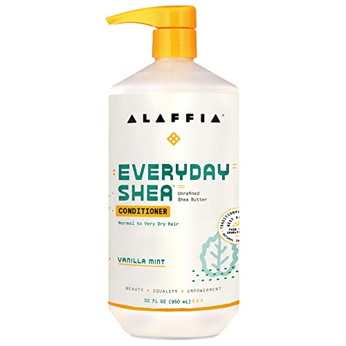 Alaffia EveryDay Shea Conditioner - Moisturizes & Restores with Fair Trade Shea Butter - 32 Fl Oz