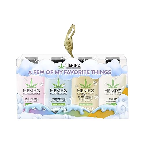 Hempz Moisturizer Gift Set - Nourishing Hydration, Vegan & Cruelty-Free - 4 Scents, 2.25 Oz Each