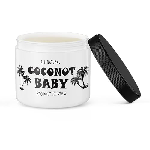 Coconut Baby Oil - Natural Moisturizer for Sensitive Skin, Cradle Cap Relief - 4 fl oz