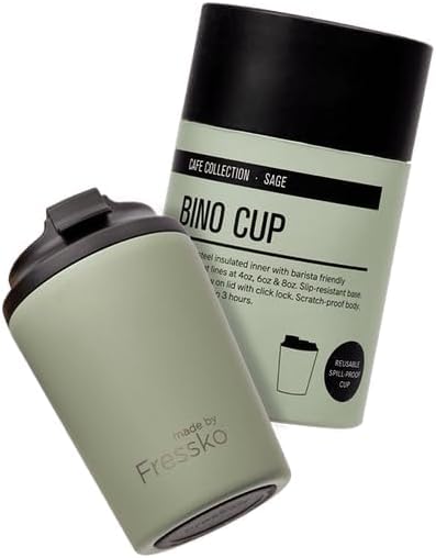 Insulated Bino Coffee Cupp | Sage, 8 oz