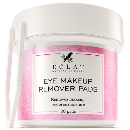 Glow-Up Eye Makeup Remover Pads - Gentle Cleansing with Babassu Oil & Hydrating B5 - 80 pcs