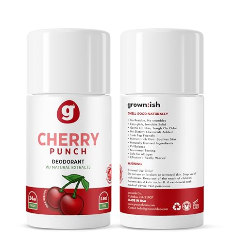 Grownish Kids Deodorant - 24-Hour Odor Protection, Aluminum-Free, Cherry Blossom - 1 Item