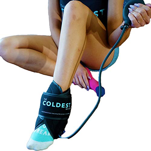 THE COLDEST Ankle Ice Pack - Targeted Pain Relief & Swelling Reduction - 14in Compression Sleeve