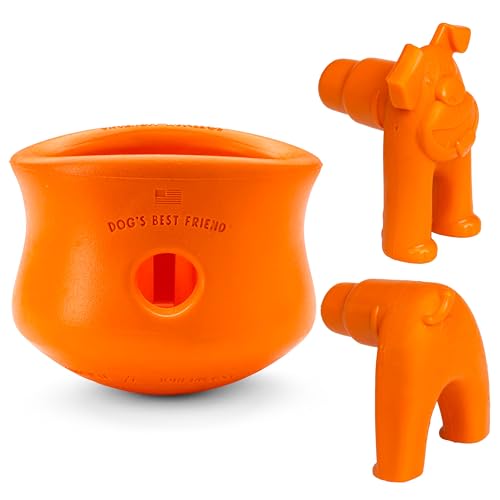 WEST PAW Dog Toy Puzzle - Engaging Treat Dispenser, Durable & Non-Toxic - X-Large Tangerine