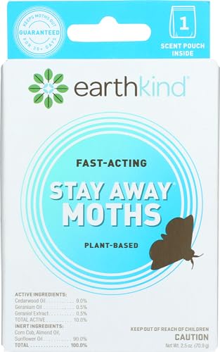 Earthkind Moth Repellent - Effective Protection, Made in USA - 2.5 oz