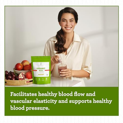 Dr Amy Myers Organic Reds Superfood Powder - Supports Energy & Heart Health, 30 Servings