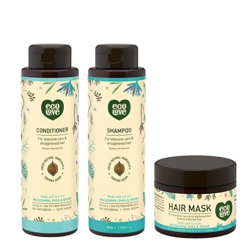 ecoLove Hair Care Bundle - Nourishing Deep Conditioning, Vegan & Cruelty-Free - Macadamia & Argan