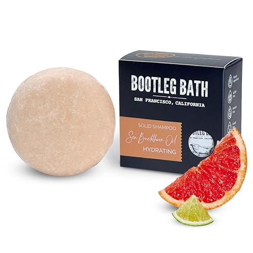 BOOTLEG BATH Hydrating Shampoo Bar - Deep Hydration with Sea Buckthorn & Aloe Vera - 2.2oz