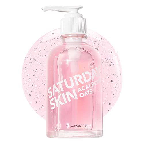 Saturday Skin Facial Cleanser - Hydrating Gel with Acai Berry & CICA for Bright, Calm Skin - 5oz