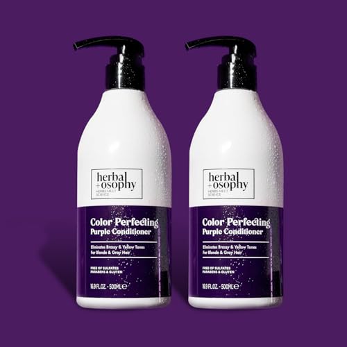 Revitalizing Purple Shampoo & Conditioner Set - Gluten-Free, Sulfate-Free, 12oz Each