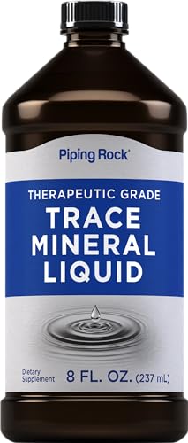 Piping Rock Trace Mineral Liquid Drops - Therapeutic Grade, Non-GMO, Gluten Free - 8 fl oz