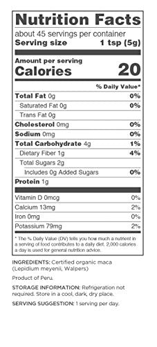 Navitas Organics Maca Powder - Boosts Energy Naturally, USDA Organic, Non-GMO - 8oz