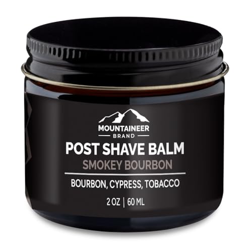 Mountaineer Brand After Shave Balm - Soothes Irritation, Hydrates Skin, Smoky Bourbon - 2oz