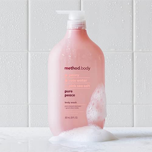 Method Body Wash - Moisturizing Cleanse with Peony & Rose Water, Biodegradable - 28oz