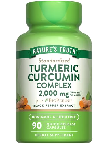 Nature's Truth Turmeric Capsules - Supports Joint Health, Non-GMO, Gluten Free - 2000mg, 90 Count