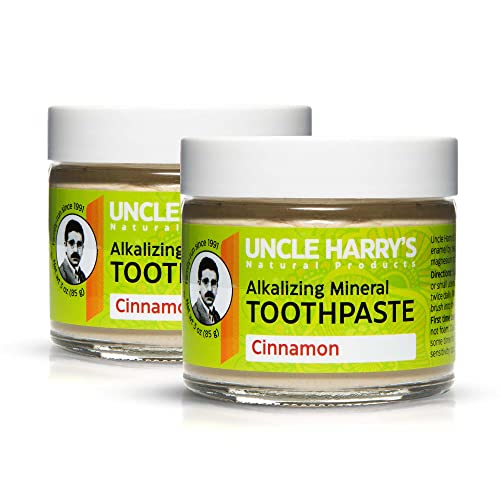 Uncle Harry's Natural Toothpaste - Breath Freshening, Enamel Support, Vegan - 2 Pack, 3oz Jars