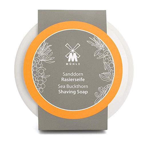 MÜHLE SHAVE CARE Shaving Soap - Nourishing Sea Buckthorn & Aloe Vera, 65g Porcelain Dish