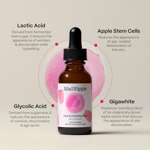 Mad Hippie Face Serum - Discoloration Correction, Hydrating Peptides & AHA Blend - 1.02 Fl Oz