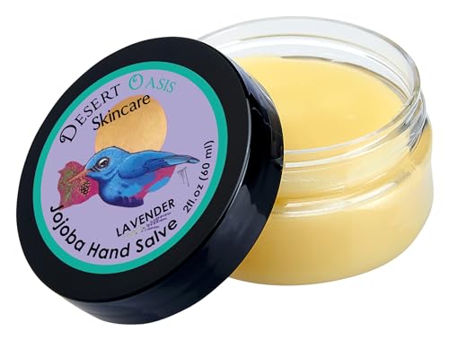 Desert Oasis Skincare Lavender Jojoba Hand Salve - Moisturizes & Soothes Dry Skin - 2 oz